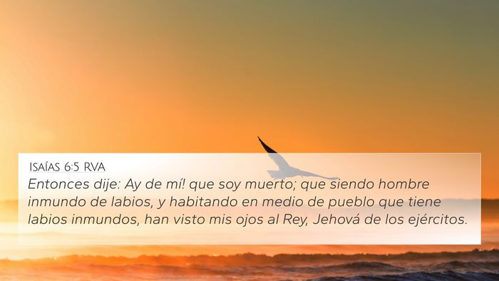 Isaías 6:5 RVA Bible Verse Image
