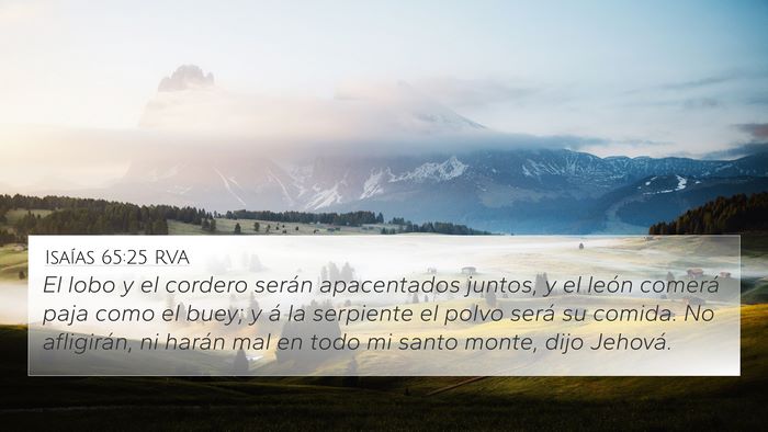 Isaías 65:25 RVA Bible Verse Image