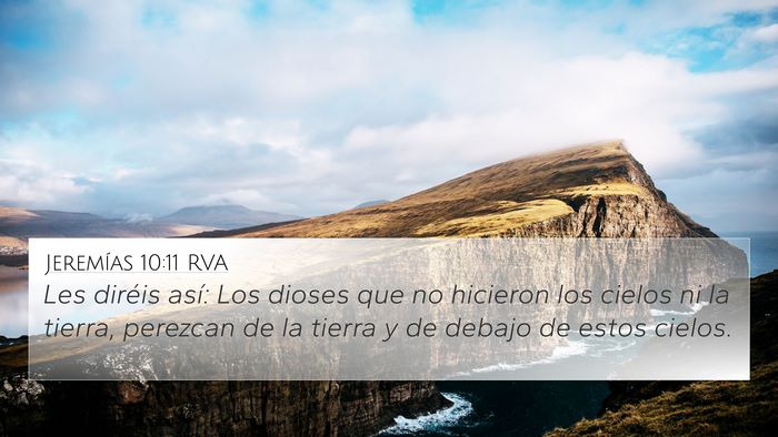 Jeremías 10:11 RVA Bible Verse Image