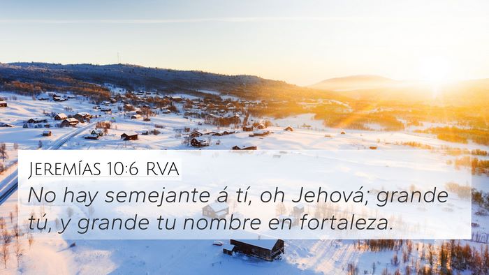 Jeremías 10:6 RVA Bible Verse Image