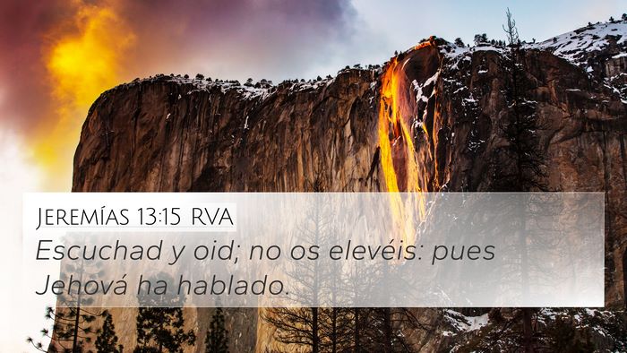 Jeremías 13:15 RVA Bible Verse Image