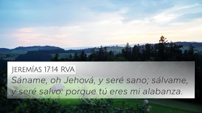 Jeremías 17:14 RVA Bible Verse Image