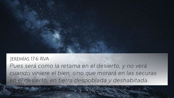 Jeremías 17:6 RVA Bible Verse Image