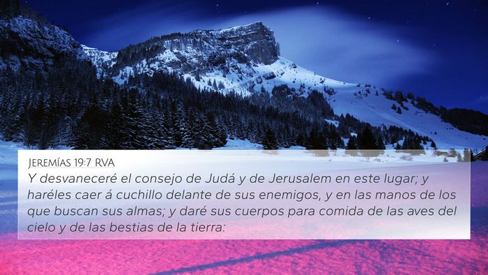 Jeremías 19:7 RVA Bible Verse Image