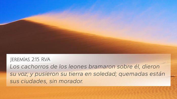 Jeremías 2:15 RVA Bible Verse Image