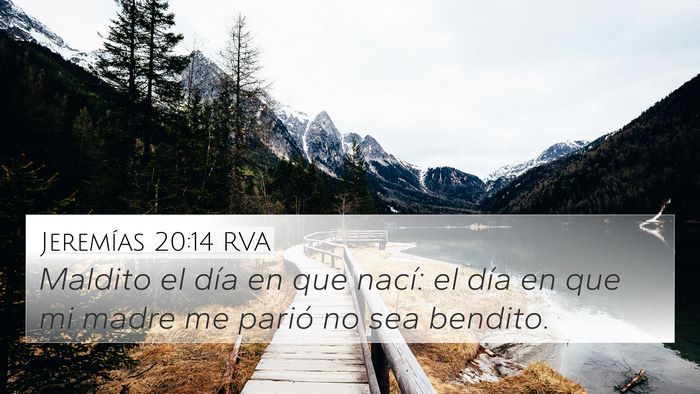 Jeremías 20:14 RVA Bible Verse Image