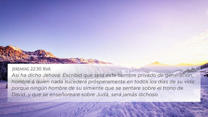 Jeremías 22:30 RVA Bible Verse Image
