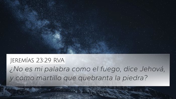 Jeremías 23:29 RVA Bible Verse Image
