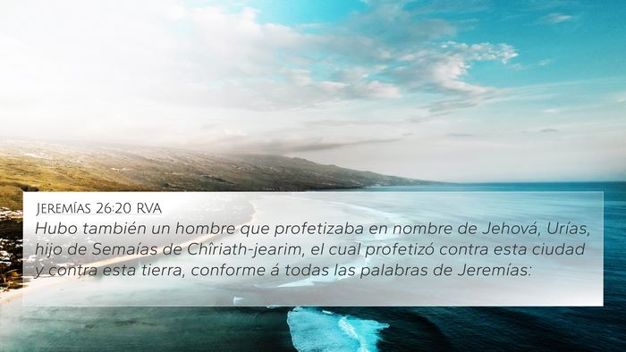 Jeremías 26:20 RVA Bible Verse Image