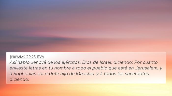 Jeremías 29:25 RVA Bible Verse Image