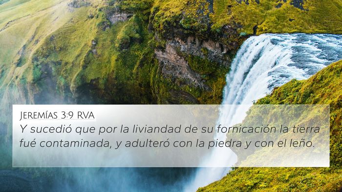 Jeremías 3:9 RVA Bible Verse Image