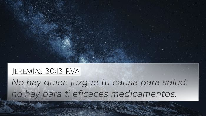 Jeremías 30:13 RVA Bible Verse Image