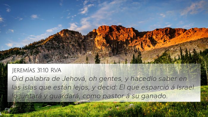 Jeremías 31:10 RVA Bible Verse Image