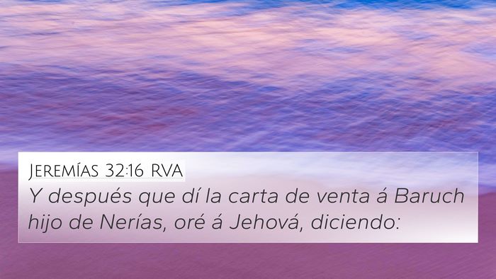 Jeremías 32:16 RVA Bible Verse Image