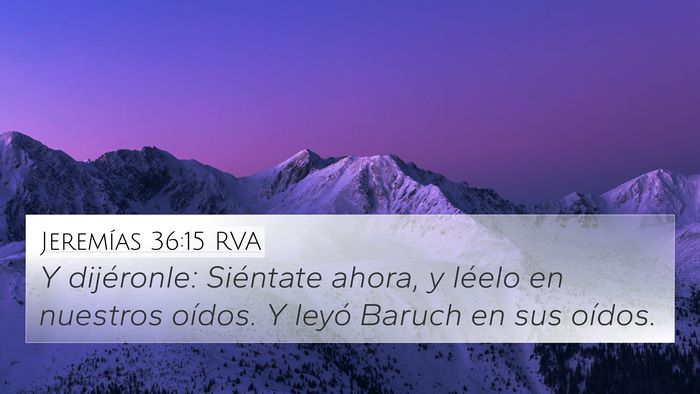 Jeremías 36:15 RVA Bible Verse Image