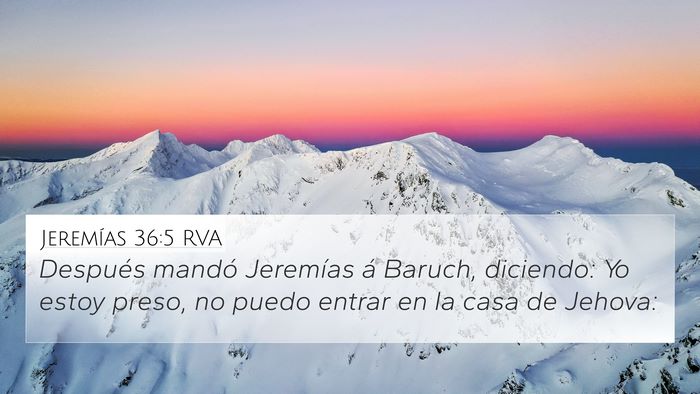 Jeremías 36:5 RVA Bible Verse Image