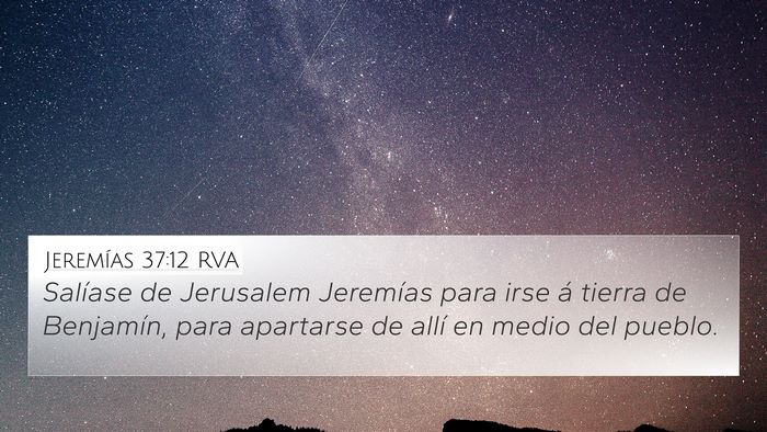 Jeremías 37:12 RVA Bible Verse Image