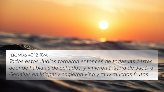 Jeremías 40:12 RVA Bible Verse Image