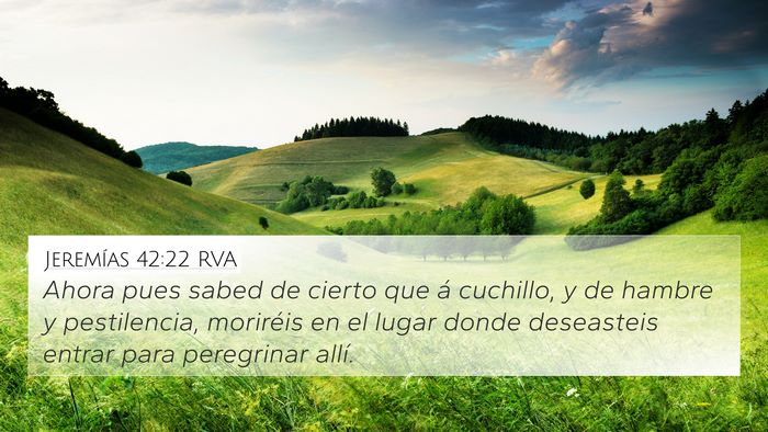 Jeremías 42:22 RVA Bible Verse Image