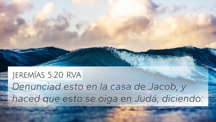 Jeremías 5:20 RVA Bible Verse Image