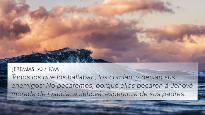 Jeremías 50:7 RVA Bible Verse Image