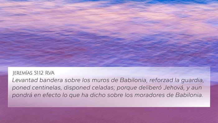Jeremías 51:12 RVA Bible Verse Image