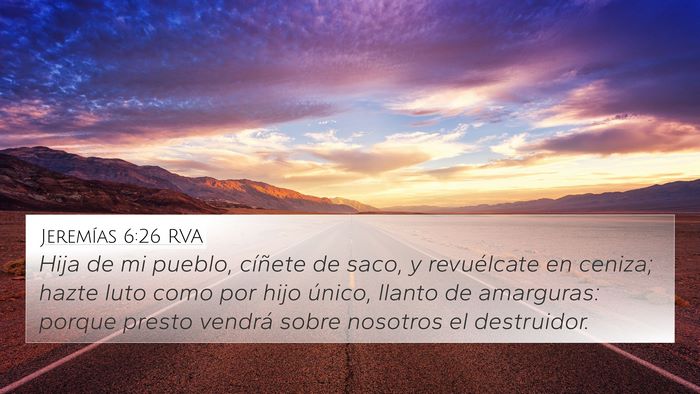 Jeremías 6:26 RVA Bible Verse Image