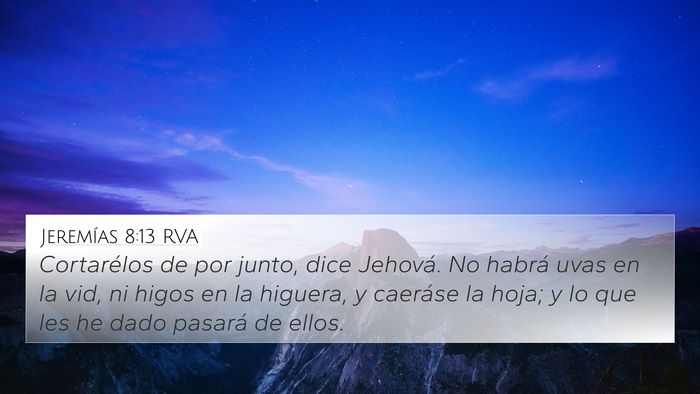 Jeremías 8:13 RVA Bible Verse Image