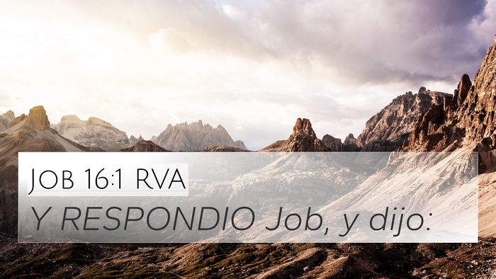 Job 16:1 RVA 4K Wallpaper - Y RESPONDIO Job, y - 4K Wallpaper Bible Verse