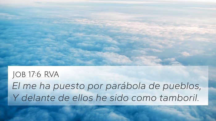 Job 17:6 RVA 4K Wallpaper - El me ha puesto por parábola de pueblos, Y - 4K Wallpaper Bible Verse