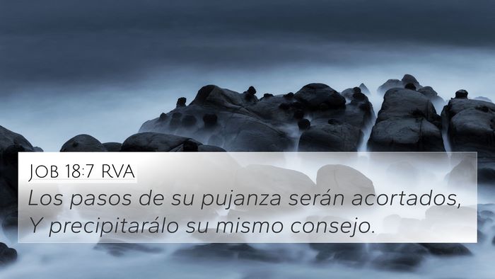 Job 18:7 RVA Bible Verse Image