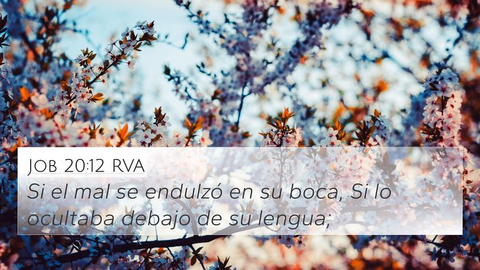 Job 20:12 RVA Bible Verse Image
