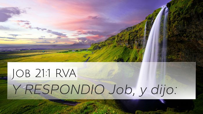 Job 21:1 RVA 4K Wallpaper - Y RESPONDIO Job, y - 4K Wallpaper Bible Verse