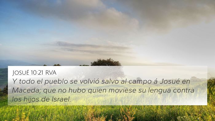 Josué 10:21 RVA Bible Verse Image