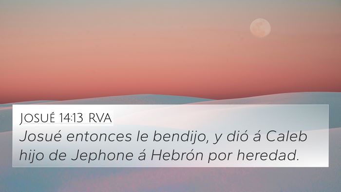 Josué 14:13 RVA Bible Verse Image
