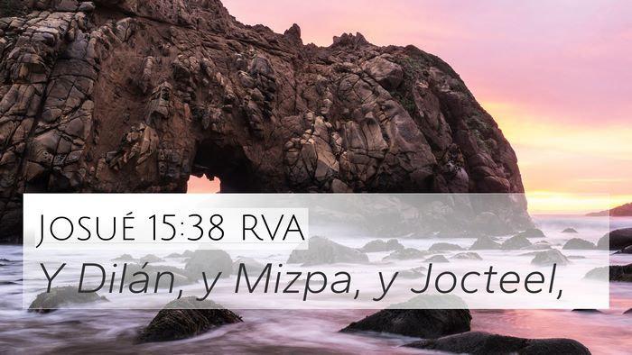 Josué 15:38 RVA 4K Wallpaper - Y Dilán, y Mizpa, y - 4K Wallpaper Bible Verse