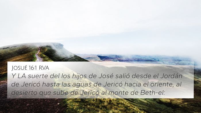 Josué 16:1 RVA Bible Verse Image