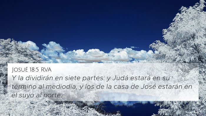 Josué 18:5 RVA Bible Verse Image