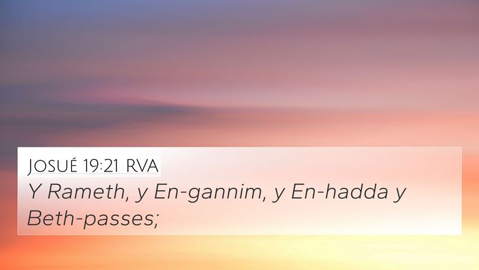 Josué 19:21 RVA 4K Wallpaper - Y Rameth, y En-gannim, y En-hadda y - 4K Wallpaper Bible Verse