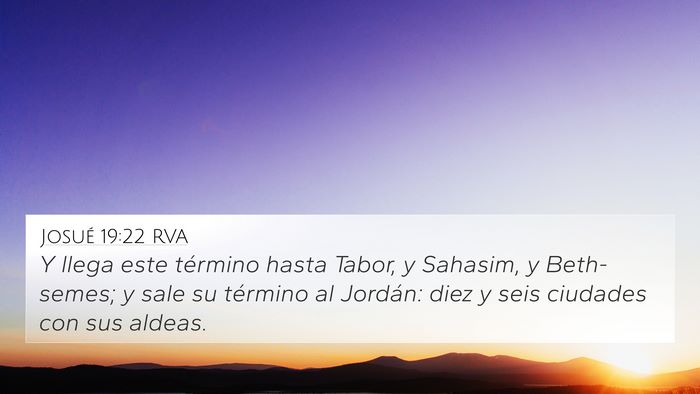 Josué 19:22 RVA Bible Verse Image