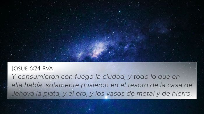 Josué 6:24 RVA 4K Wallpaper - Y consumieron con fuego la ciudad, y todo lo que - 4K Wallpaper Bible Verse