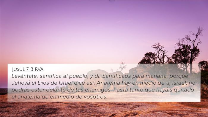 Josué 7:13 RVA Bible Verse Image