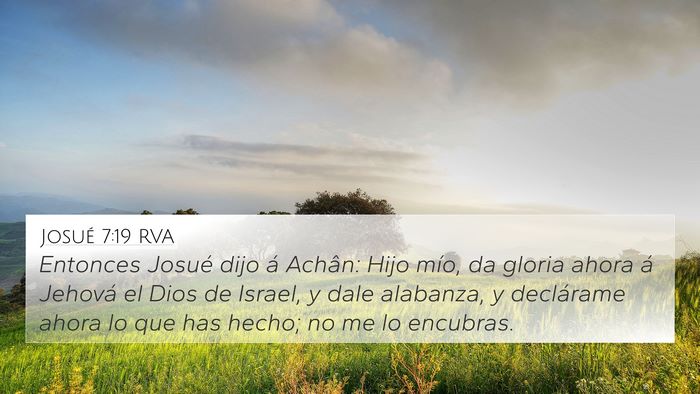Josué 7:19 RVA Bible Verse Image