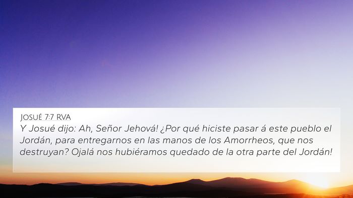 Josué 7:7 RVA Bible Verse Image