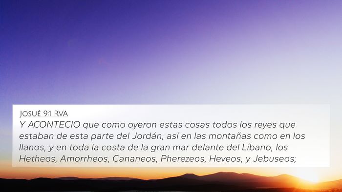 Josué 9:1 RVA Bible Verse Image