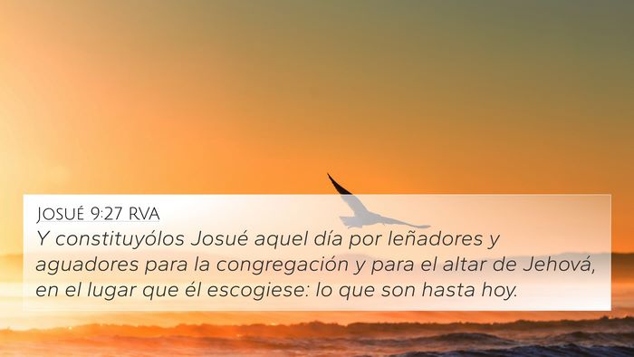Josué 9:27 RVA Bible Verse Image