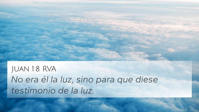 Juan 1:8 RVA 4K Wallpaper - No era él la luz, sino para que diese testimonio - 4K Wallpaper Bible Verse
