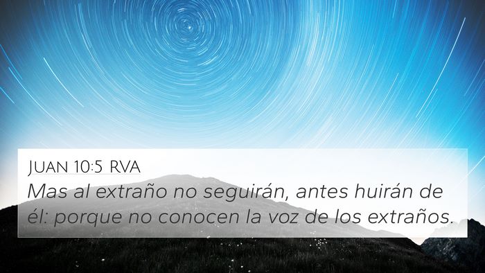 Juan 10:5 RVA Bible Verse Image