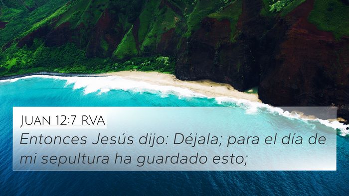 Juan 12:7 RVA Bible Verse Image