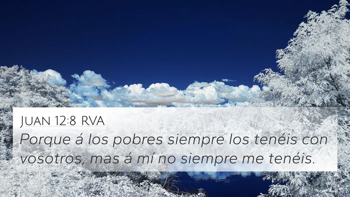 Juan 12:8 RVA Bible Verse Image